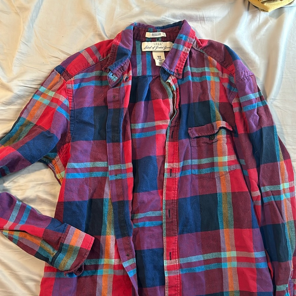 Soft flannel plaid button up